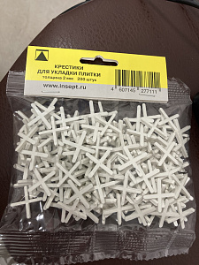 Крестики для кладки плитки 2мм, 200шт.